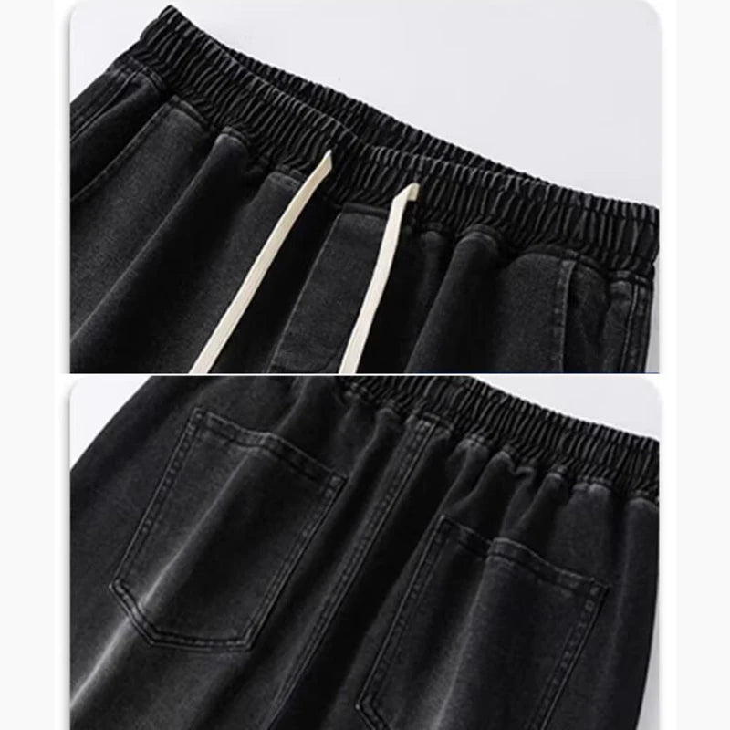 Autumn Winter American Style Vintage Loose Jeans Fashion High Street Straight Leg Wide Leg Denim Pants Versatile Casual Trousers