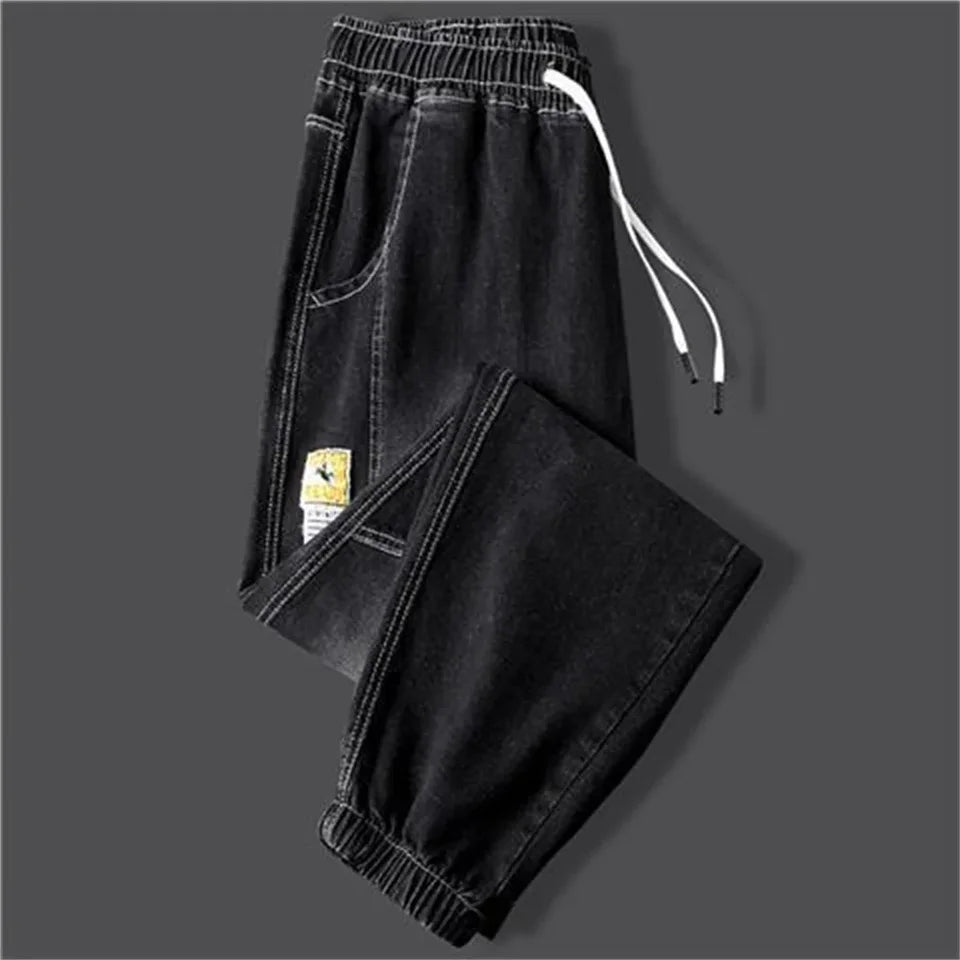 Men's jeans Winter Fleece Jeans Thick Warm Denim Pants Men Streetwear Black Joggers Harem Jean Trousers cargo pants men clothing